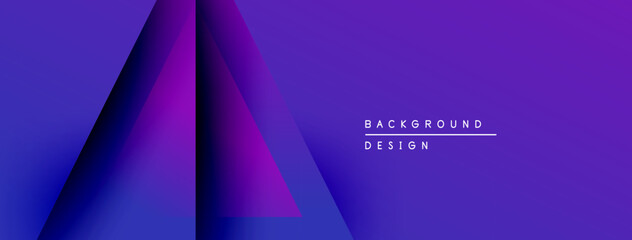 Aufkleber - Abstract purple gradient design. Geometric shapes overlap creating dynamic visual effect. Text reads background design.
