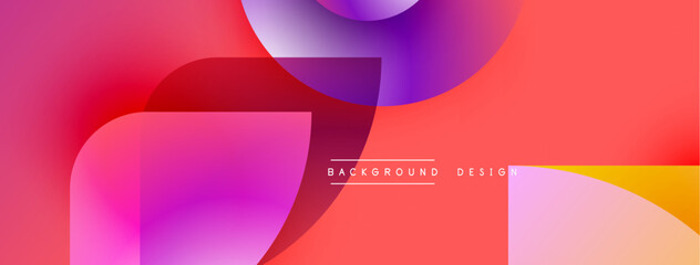Poster - Abstract fluid shapes blend, creating vibrant pinks, purples, oranges. Modern design feels energetic, dynamic. Background text reads background design.