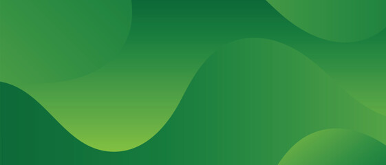 Wall Mural - modern green wavy background. abstract green fluid shapes. smooth green gradient curves. vector illu