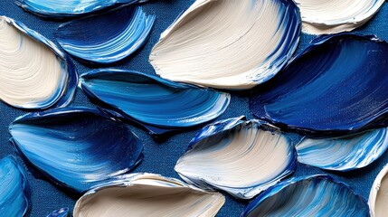 Wall Mural - abstract blue and white paint stroke background for creative projects