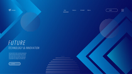 Wall Mural - minimal geometric landing page background