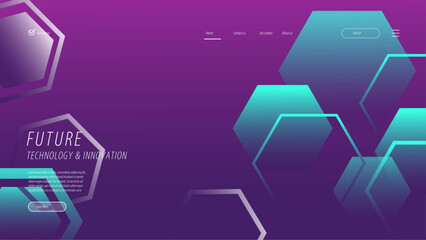 Wall Mural - minimal geometric landing page background