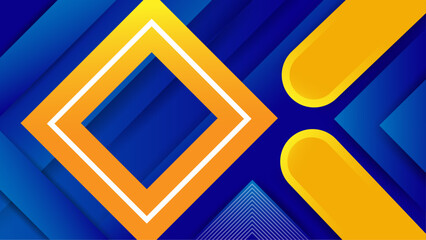 Wall Mural - abstract blue and yellow style layout background