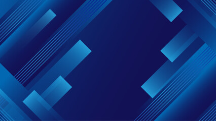 Wall Mural - abstract geometric blue background with modern design elements