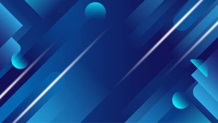 Wall Mural - abstract geometric blue background with modern design elements