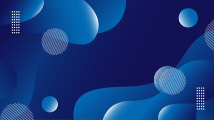 Wall Mural - abstract geometric blue background with modern design elements