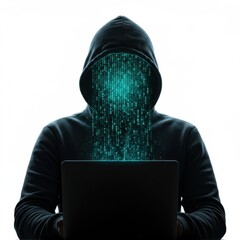 Hacker coding security concept digital binary network technology