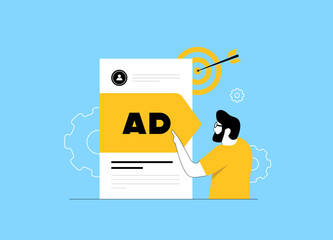Wall Mural - targeted advertising campaign with precision tracking, digital ad banner optimization, real-time aud