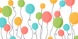 © Manon - Bannière de ballons colorés qui s’envolent