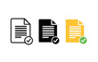 © Masrob - icons of document files correct collection the document with Check Mark