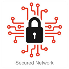 Wall Mural - secured network
