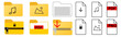 © Subhan - Files Vector Icon Set Adjustable Line Weight  Document, folder, archive, report, media, audio, chart, download, pdf, spreadsheet, secure, data, files icons