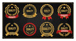 © goesti - Collection of Golden Quality and Guarantee Badges with Ribbons