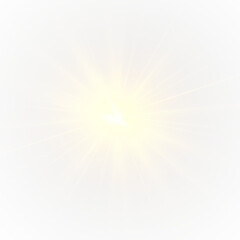 Fototapete - Png gold star light, sparkle. Yellow light effect. Shining light  . Png spotlight, sparkt, sunlight, special lens flare light effect.