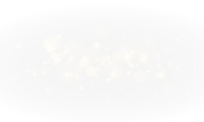 Wall Mural - abstract golden shining bokeh isolated on transparent background.christmas glowing bokeh confetti an