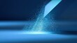 © Justlight - A closeup view showcases the metal powder as it levitates and glows against the backdrop of a semitransparent blueprint