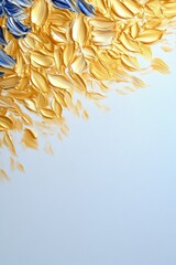 Wall Mural - golden petals: a close-up view of a delicate array of golden-colored brushstrokes resembling petals 