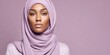 © Wimon - A Muslim woman showcases a stylish smart hijab that changes colors based on her emotions, embodying modern Islamic fashion technology.