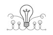 © Jolly J Icon - Single line art light bulb design isolated on transparent background