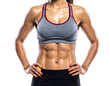 © Hanoi .s - Close up of perfect athlete body Isolated on Transparent or White Background