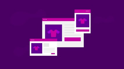Wall Mural - Responsive eCommerce website displaying products seamlessly on desktop, mobile, and tablet devices.
