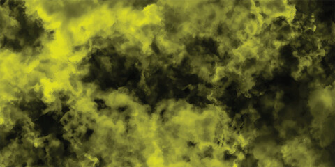 Wall Mural - Abstract watercolor background featuring a mixture of yellow and dark tones resembling smoke or clouds suitable for various design uses.