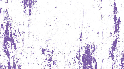 Wall Mural - purple paint splatter and scratch texture on white background for graphic design elements