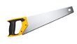© TransPicHub - A handsaw with a yellow and black ergonomic handle and a sharp, toothed metal blade designed for cutting wood or other materials.