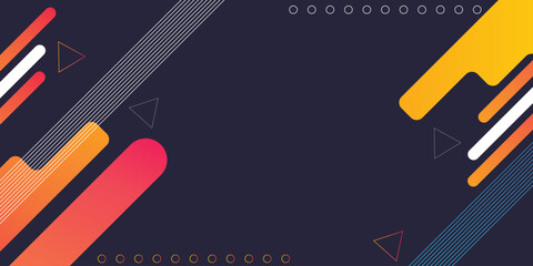 Wall Mural - modern abstract background with geometric shapes and gradient colors for presentation design and mar