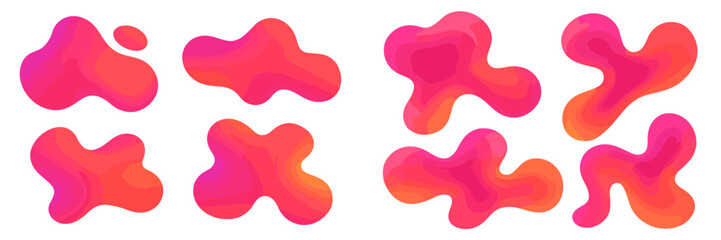 Poster - Colorful abstract shapes create a vibrant design for digital art and backgrounds in various styles
