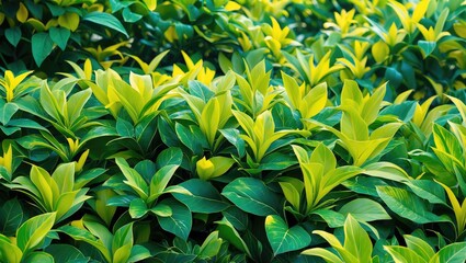 Wall Mural - bright green leaves that grow form a natural abstract pattern.