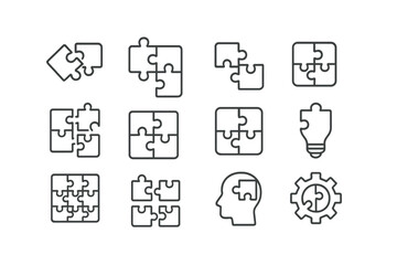 Poster - Puzzle pieces symbolizing problem solving and creativity in design and collaboration activities