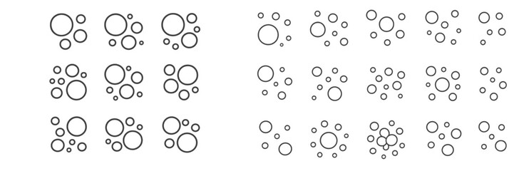 Poster - Vibrant pattern of round shapes in various sizes creates an engaging visual display for modern design projects