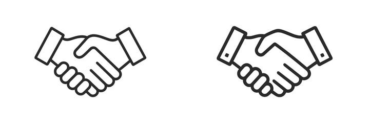 Aufkleber - Two hands shaking in agreement at a business meeting representing collaboration and partnership