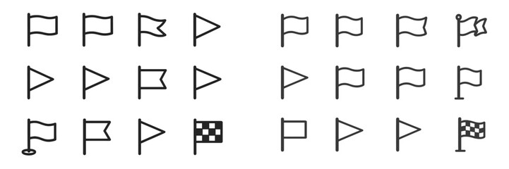 Fototapete - Various flag designs with different shapes and patterns displayed in a grid layout