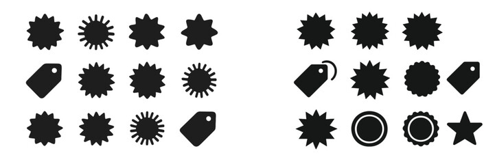 Poster - Collection of various label shapes and designs suitable for branding and promotions in creative projects