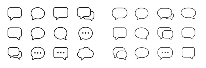 Aufkleber - Various speech bubbles designed for graphics and communication in digital media