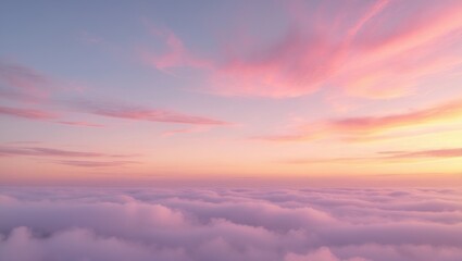 Wall Mural - vibrant colorful light sky featuring clouds against a sunset background