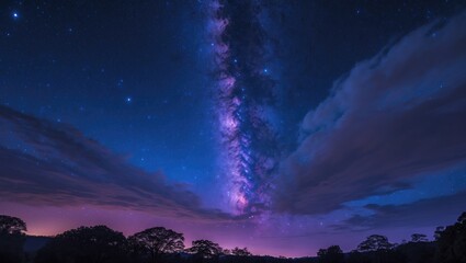Wall Mural - a starry night sky could be observed in the background of this image.
