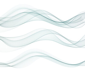 Fototapete - Abstract Background, Transparent Blue Waved Lines. Soft Gray Monochrome Smoke Wave BG. Colorful Gradient Flowing Wavy Lines. Vector illustration.