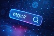 © DreamStock - Glowing http search bar digital network technology