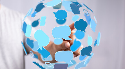 Aufkleber - Seamless communication.  Global reach. Connect with your audience.