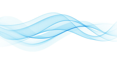 Fototapete - Abstract Thin Wavy Lines. Smoke Wave Background. Curve Pattern. Gradient Blend Swoosh.