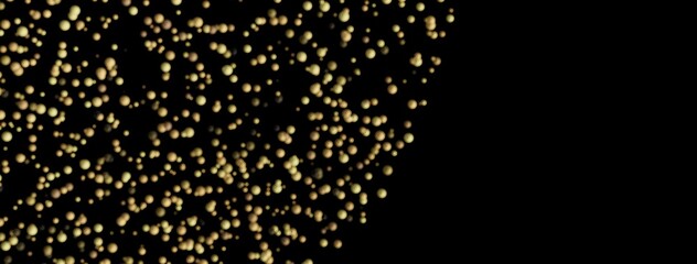 Aufkleber - Elegant gold spheres on black. Perfect for celebrations, luxury, and more.