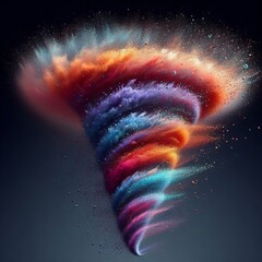 Wall Mural - Chromatic Dust Devil A dust devil composed of colored particles