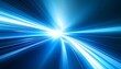 © MRSUTIN - An abstract background of blue and white light trails, creating a dynamic sense of high-speed motion and futuristic energy.