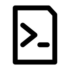 Simple line vector icon of a cmd symbol, commonly used in coding, terminal, and developer interfaces. Ideal for apps, websites, dashboards, and coding tools. SVG format, easy to edit and scale.