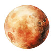 © grappyblast - a watercolor of mars on transparent background PNG