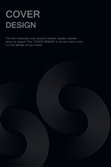 Wall Mural - Minimal Abstract Cover Design with Gray Circular Lines – Modern Vector Background Template.