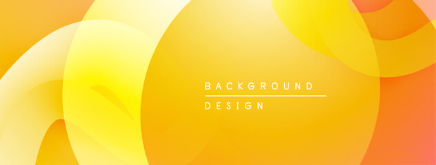 Poster - Abstract yellow, orange gradients create flowing shapes. Minimalist design suitable for backgrounds, presentations, websites. Bright, modern aesthetic.